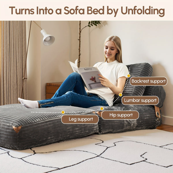 Single Folding Sofa Bed, Modern Convertible Sleeper Chair Sofa Bed for Adults