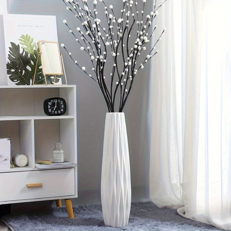 u002FCabinet Vase 22.83 Inches Tall - European Minimalist Modern Geometric Texture Cylindrical Design