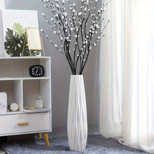 u002FCabinet Vase 22.83 Inches Tall - European Minimalist Modern Geometric Texture Cylindrical Design