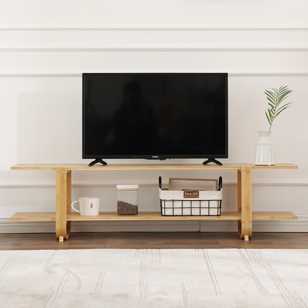 Modern Bamboo TV Stand Furlide Mid Century Modern Bamboo TV Stand For Up To 65''