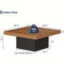 Square Coffee Table, 35 Inch Living Room Tables, Modern Coffee Tables, Cocktail Table for Home Office