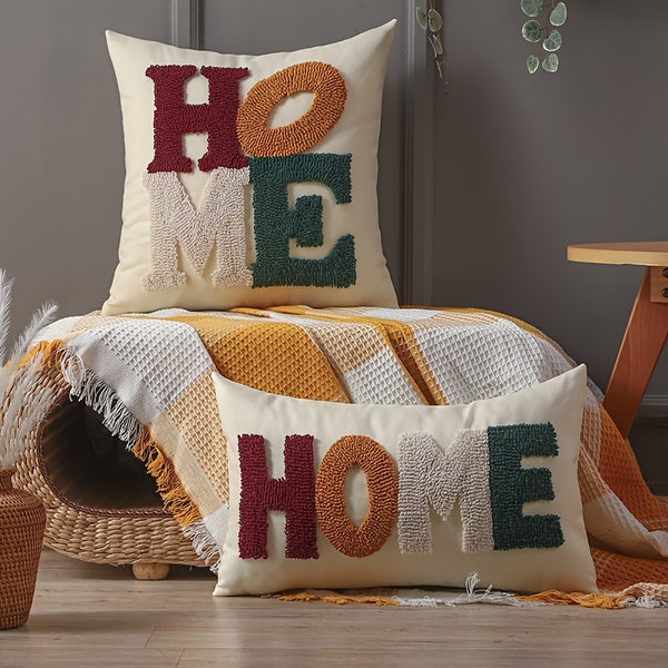 Machine Washable Decorative Cushion Case with Zipper - Living Room & Bedroom Decor