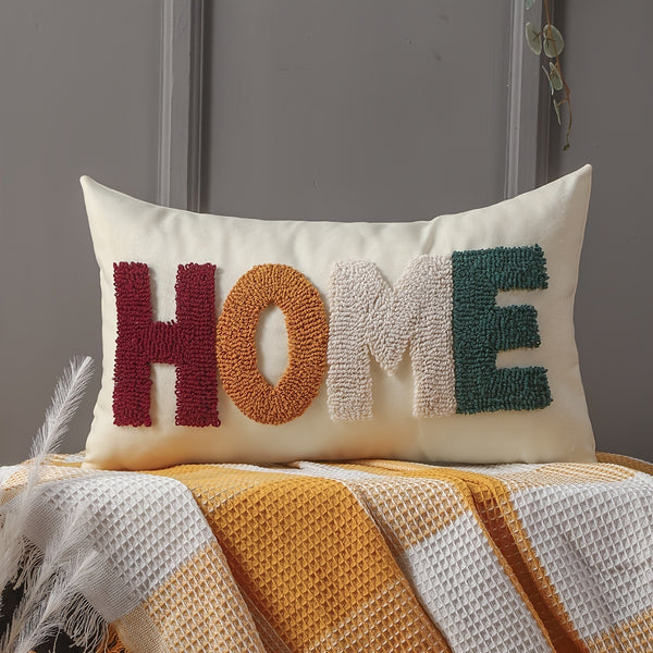 Machine Washable Decorative Cushion Case with Zipper - Living Room & Bedroom Decor