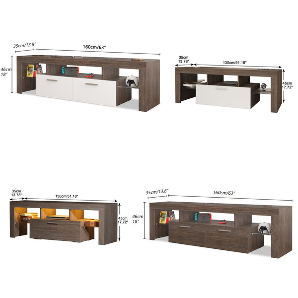 Farmhouse LED TV Stand for 50\u002F55\u002F65\u002F70\u002F75\