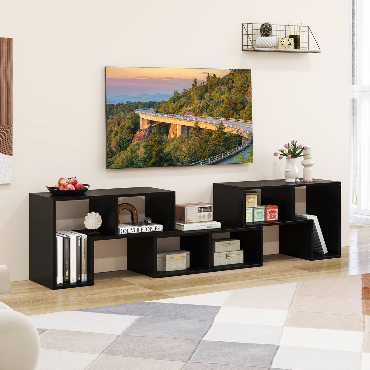 GIANTEX 3pcs Convertible TV Stand for Up to 65\