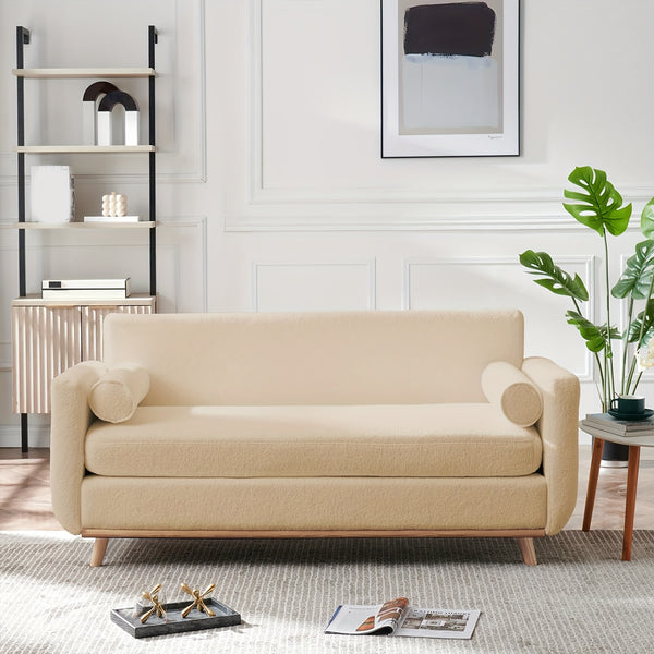 Modern Sherpa Loveseat Sofa Modern Sherpa 60in Loveseat Sofa