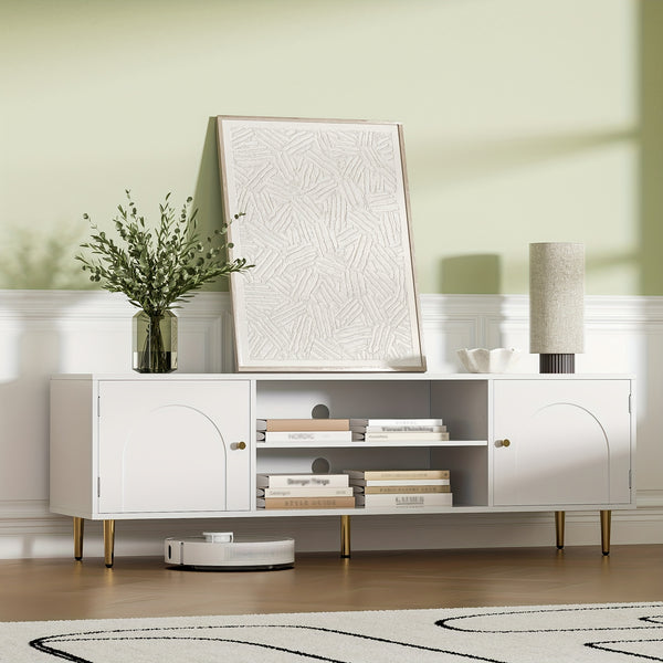 MHOM TV Stand for 50 55 60 inch TV, Modern TV Console, Entertainment Center with Storage Cabinets