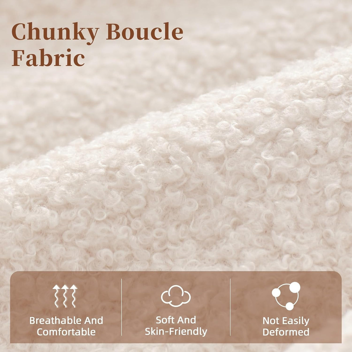 Loveseat Sofa, Boucle Small Sofa For Living Room, Bedroom, Office