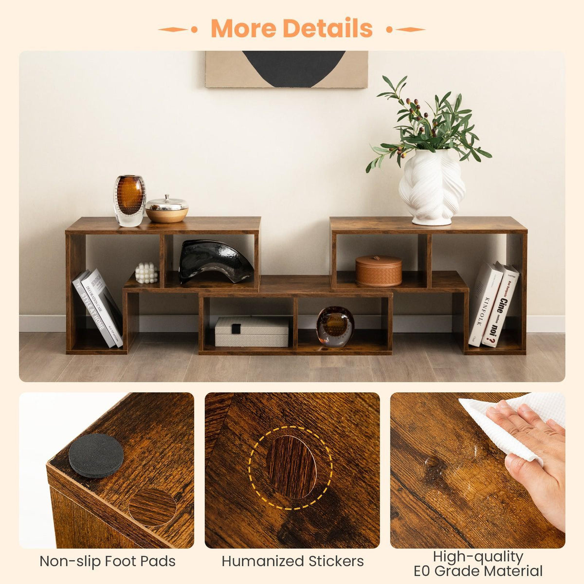 GIANTEX 3pcs Convertible TV Stand for Up to 65\