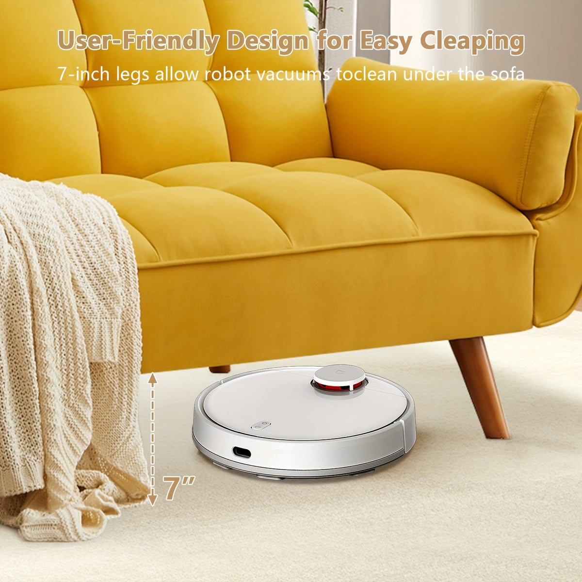 Foldable Sofa Bed, Linen Sleeping Sofa, 75-inch Wide Modern Three-seater Quilted Sofa