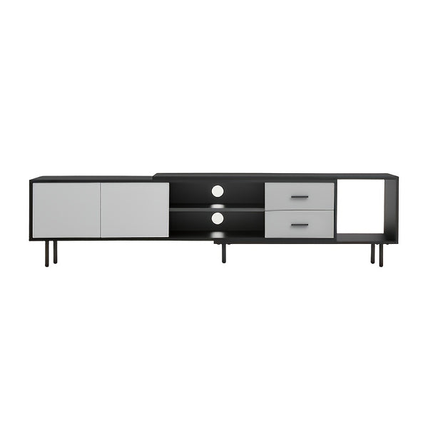 Modern TV Stand for 80-Inch TVs - Heavy-Duty Entertainment Center with Large Storage Cabinets