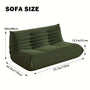 Modern Couple Sofa Teddy Velvet Compressed Sofa, Double Cushion Sofa, Lazy Sofa, Multi-purpose