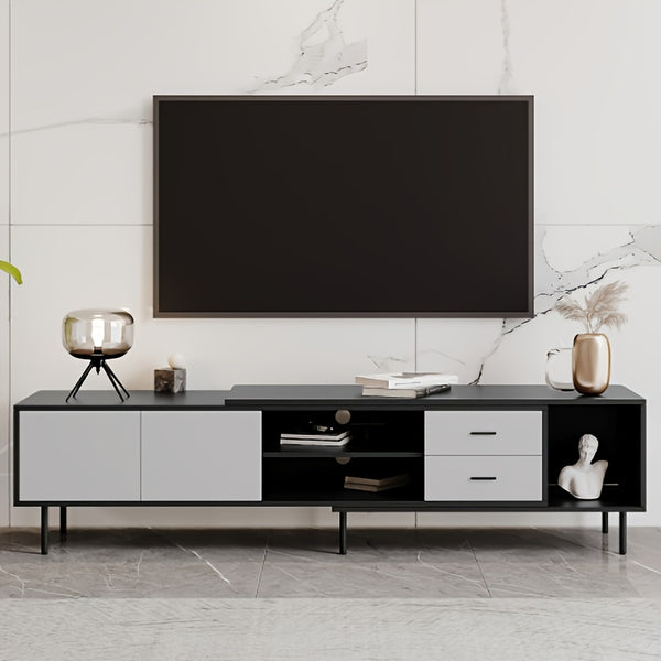 Modern TV Stand for 80-Inch TVs - Heavy-Duty Entertainment Center with Large Storage Cabinets