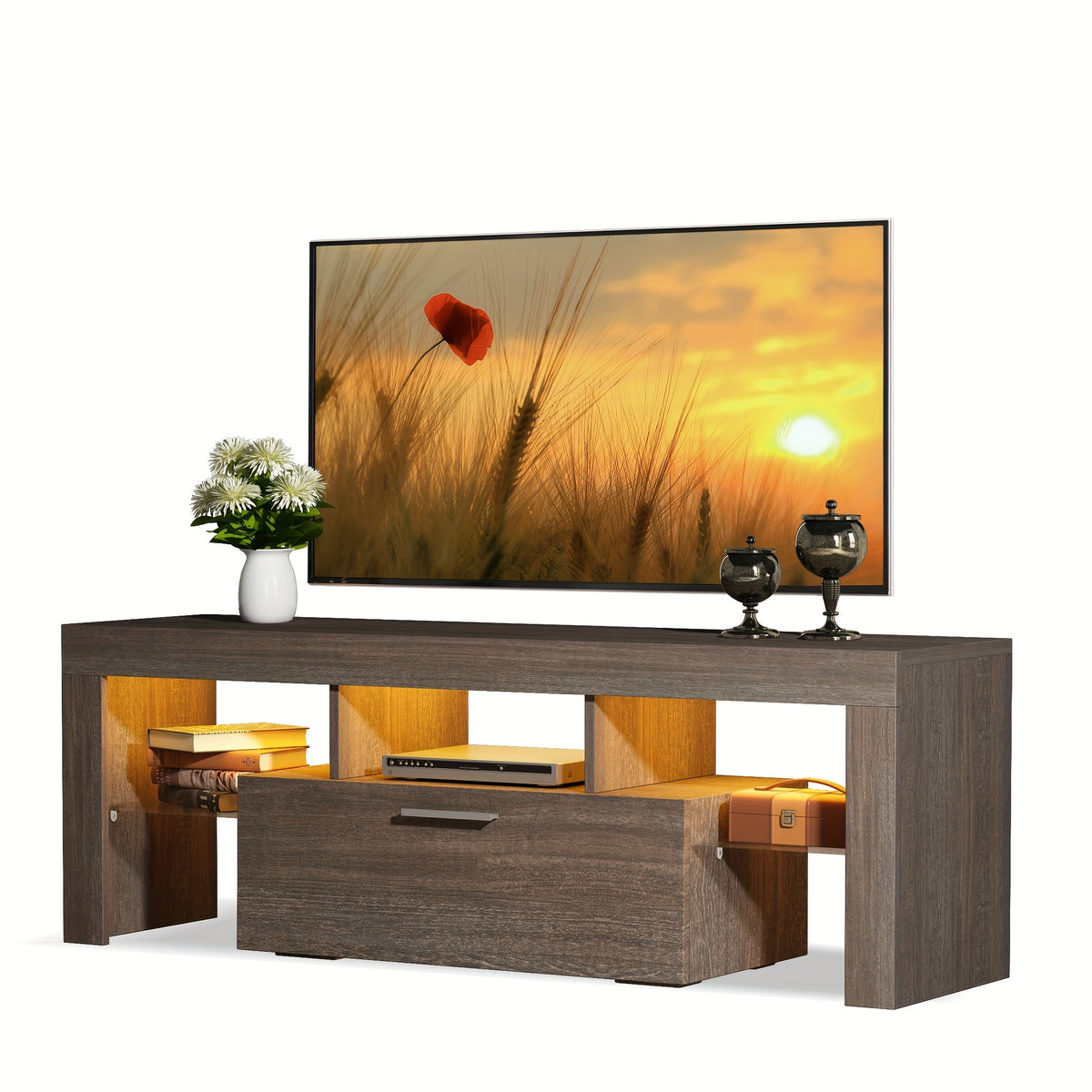 Farmhouse LED TV Stand for 50\u002F55\u002F65\u002F70\u002F75\