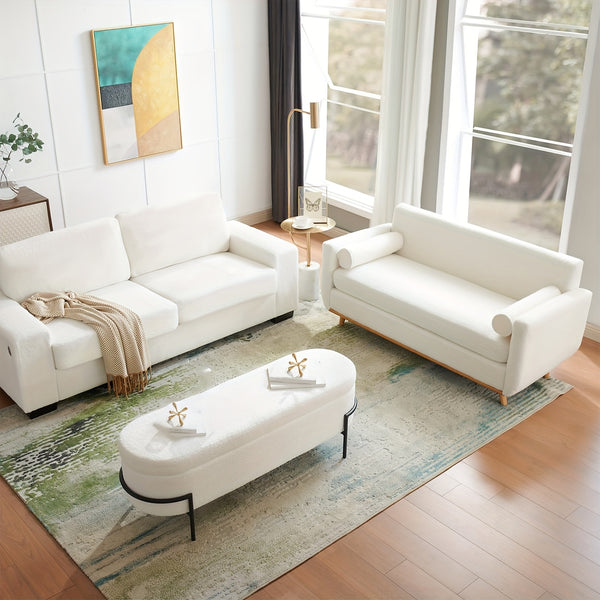 Modern Sherpa Loveseat Sofa Modern Sherpa 60in Loveseat Sofa