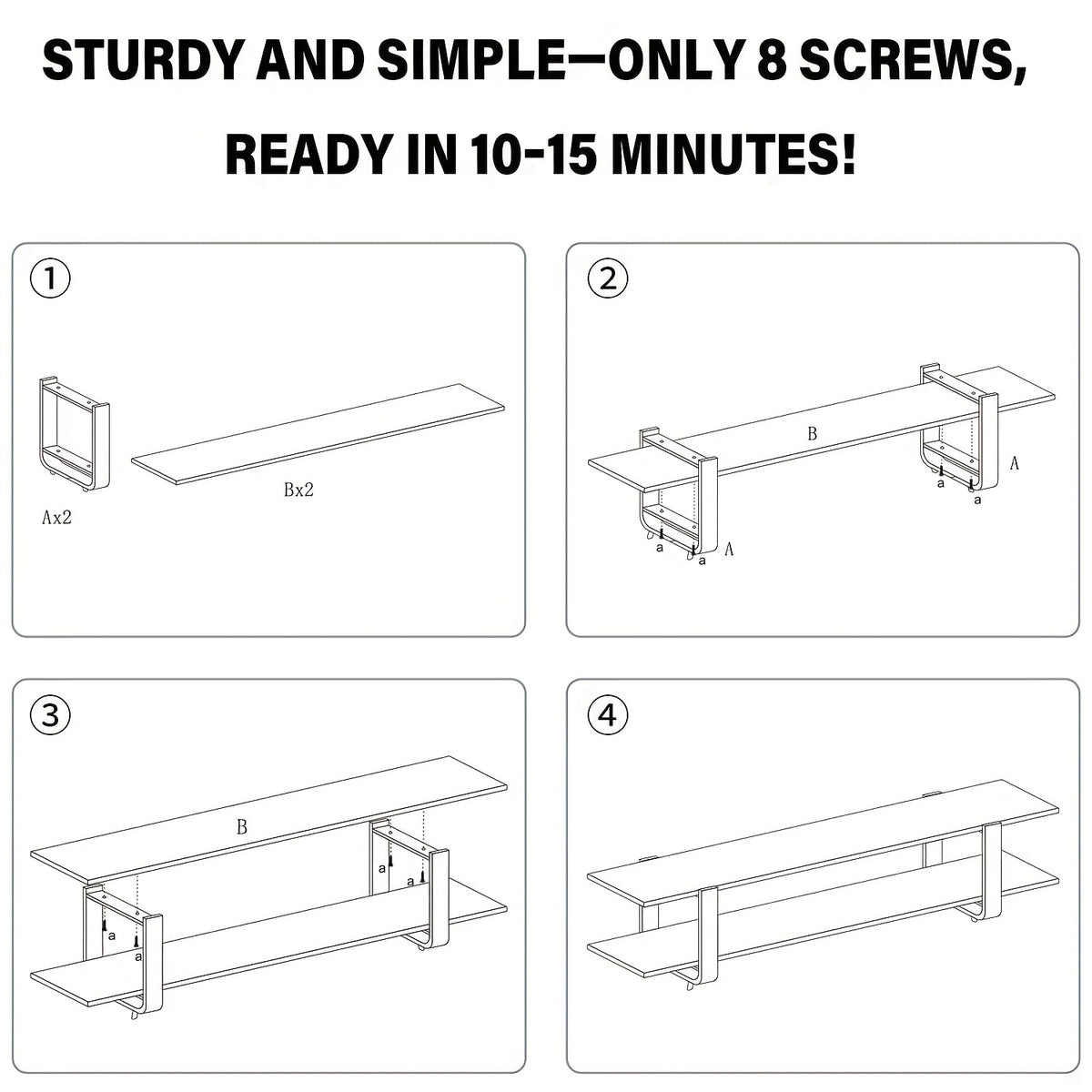 Welnow Bamboo TV Stand Welnow Mid Century Modern Bamboo TV Stand For Up To 65''