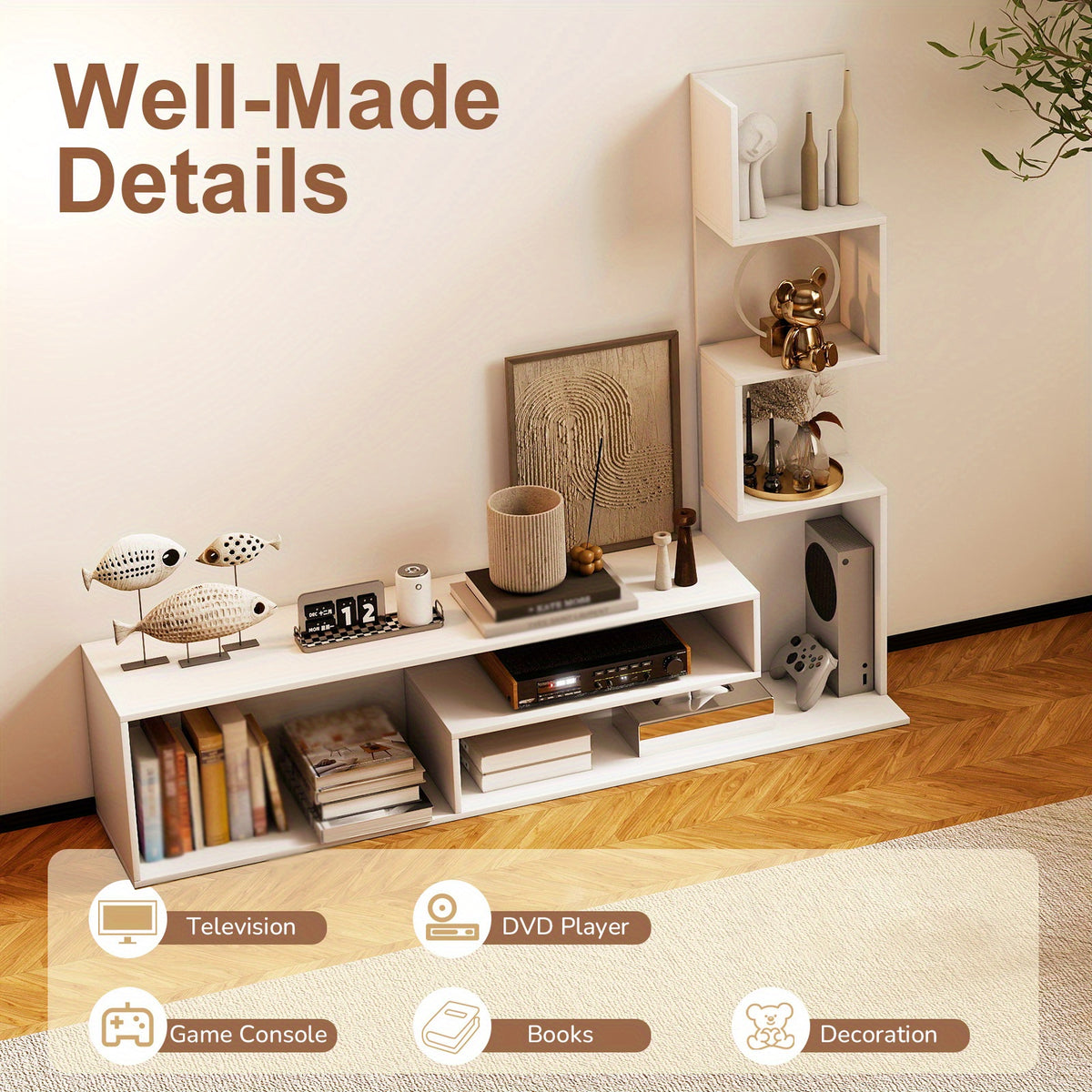 LIFEZEAL 50-Inch TV Stand for Large TVs up to 50\