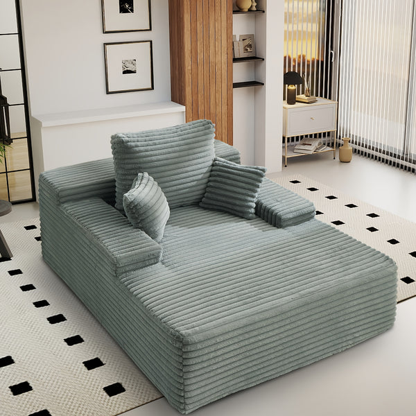 Living Room Furniture, Living Room Sofa Bed, Three Pillows, Comfortable Corduroy Fluffy Sofa, Sponge Sofa