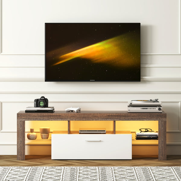 Farmhouse LED TV Stand for 50\u002F55\u002F65\u002F70\u002F75\