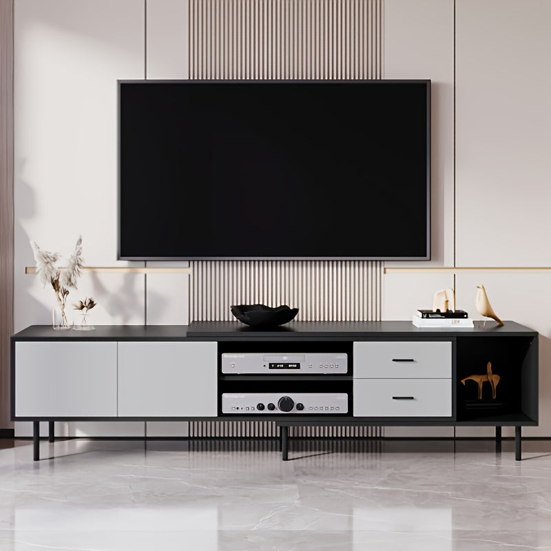 Modern TV Stand for 80-Inch TVs - Heavy-Duty Entertainment Center with Large Storage Cabinets