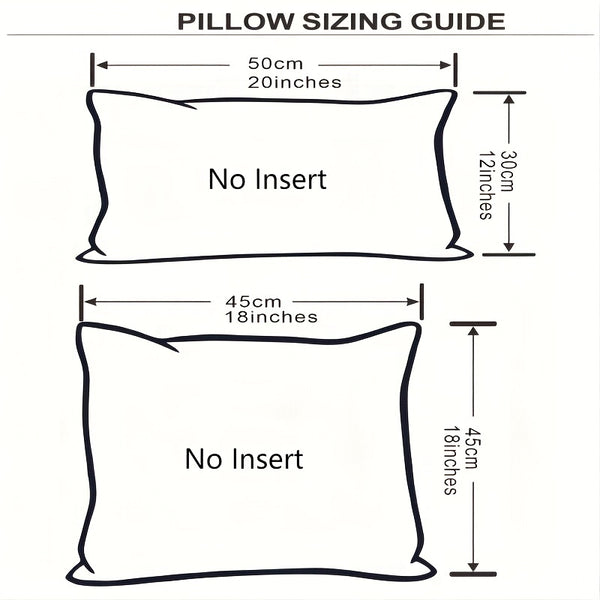 Machine Washable Decorative Cushion Case with Zipper - Living Room & Bedroom Decor