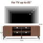 Mid-Century Modern TV Stand for up to 85-Inch TVs - Heavy-Duty Media Entertainment Center with 8-Shelf Storage