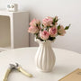 Elegant Ceramic Vase with White Interior - Light Luxury, High-End Design for Fresh Flowers and Soy Sauce